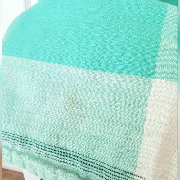 EUC Old Navy Smocked Plaid Mini Dress in Aqua Green Cotton Sundress - M - Picture 5 of 5